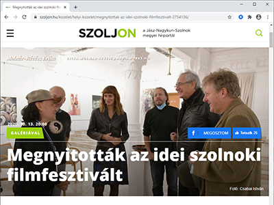 Megnyitották az idei szolnoki filmfesztivált