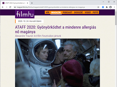 ATAFF 2020: Gyönyörködtet a mindenre allergiás nő magánya