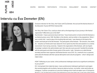 Interviu cu Éva Demeter (EN)