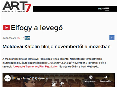 Moldovai Katalin filmje novembertől a mozikban