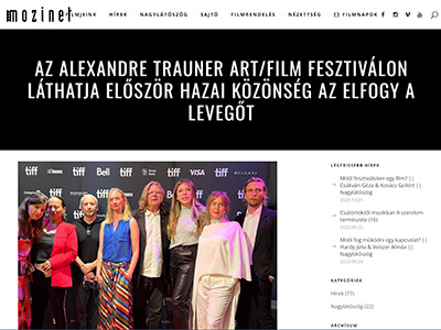 Az Alexandre Trauner Art/Film Fesztiválon láthatja először hazai közönség az Elfogy a levegőt