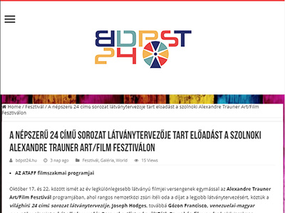 A népszerű 24 című sorozat látványtervezője tart előadást a szolnoki Alexandre Trauner Art/Film Fesztiválon 