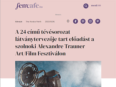 A 24 című tévésorozat látványtervezője tart előadást a szolnoki Alexandre Trauner Art/Film Fesztiválon