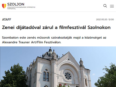 Zenei díjátadóval zárul a filmfesztivál Szolnokon