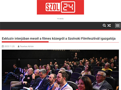 Exkluzív interjúban mesél a filmes közegről a Szolnoki Filmfesztivál igazgatója