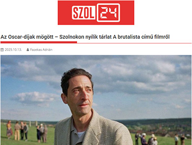 Az Oscar-díjak mögött – Szolnokon nyílik tárlat A brutalista című filmről