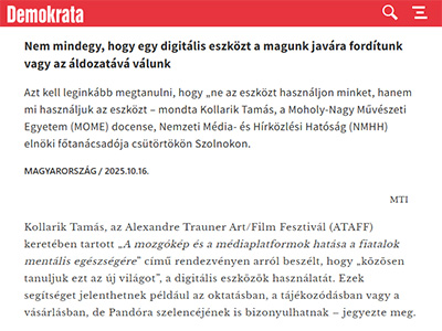 Nem mindegy, hogy egy digitális eszközt a magunk javára fordítunk vagy az áldozatává válunk