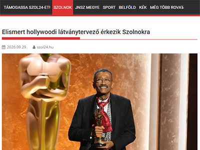 Elismert hollywoodi látványtervező érkezik Szolnokra
